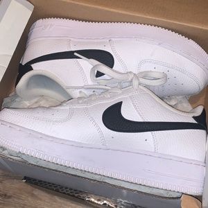 White and black Air Force 1s